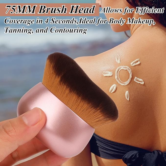 75MM Extra Large Self Tanner Kabuki Makeup Brush – Ultra Soft Dense Vegan - Image 6