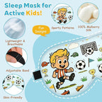 Kids Silk Sleep Mask – 100% Mulberry Silk Eye Cover, Kid Eye Mask - Image 2
