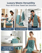 LANE LINEN 100% Cotton Bath Towel Set of 18 – 6 Bath, 6 Hand Towel & 6 - Image 5