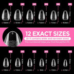 UNA GELLA Short Almond Round Fake Nails 216pcs Almond Press on Nails Pre-shape - Image 8