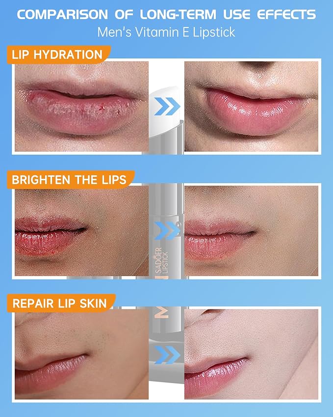 Lip Balm for Men-5pcs Vitamin E Hydrating Mens lipstick, Moisturizing and - Image 5