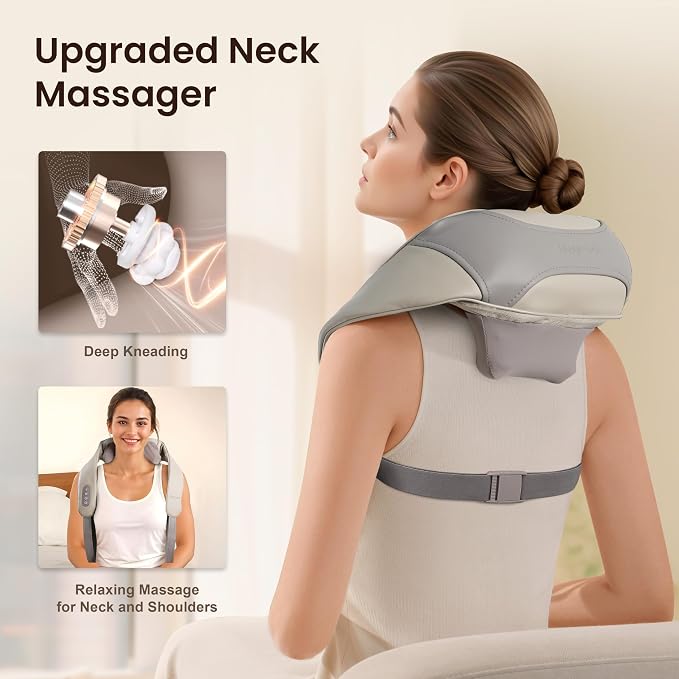 Heycool Cordless Neck and Shoulder Massager, Graphene Heating, Upgraded Shiatsu - Image 2