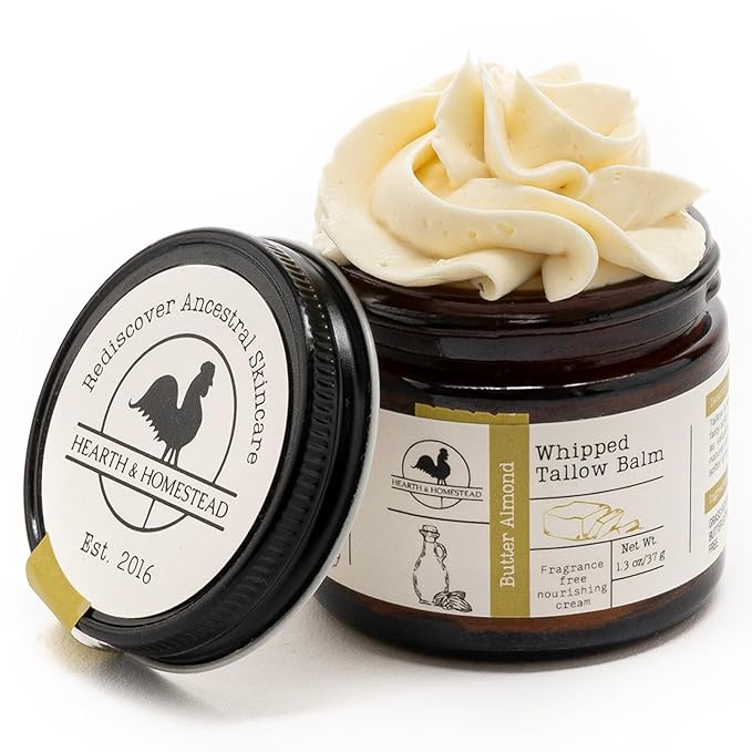 Hearth and Homestead: Handmade Whipped Tallow Balm: Fragrance-Free, No by HearthHomestead