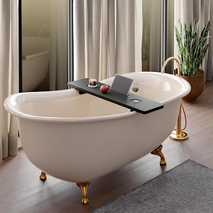 Tinamo Black Bathtub Caddy Tray Table | 35x9x2.5 Inch Large Bath Tub Tray - Image 6