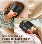 LC-dolida Luxurious Silk Soft Sleep Mask, Sleep Headphones - Image 4