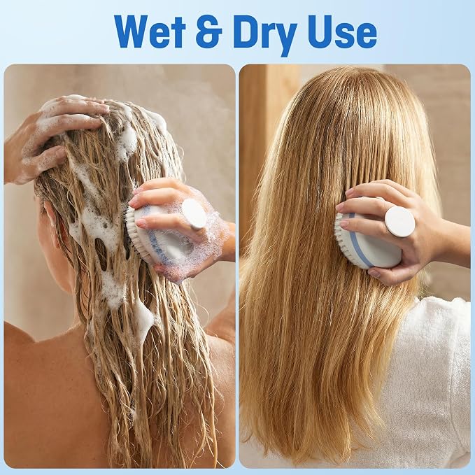 Scalp Massager with Double-Layer Bristles, Anti-Slip Rich-Lathering Hair - Image 4