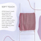 ATANI 69x35 in Oversized Turkish Beach Towel Set - Image 7