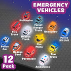 Tub Works® Emergency™ Cars Light Up Bath Toys, 12 Pack | Water-Activated Light - Image 3