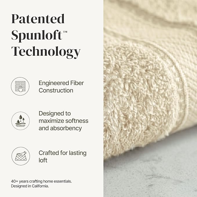 Modern Threads - Spun Loft 6-Piece 100% Combed Cotton Towel Set - Bath Towels - Image 2