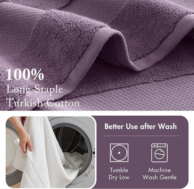Madison Park Turkish 100% Cotton Towel Set, 600Gsm Luxury Premium Weight - Image 5