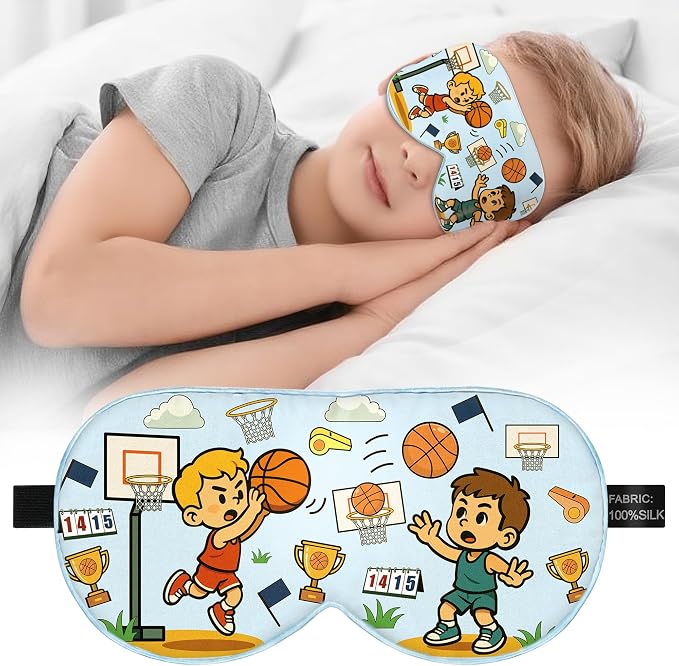 Kids Silk Sleep Mask – 100% Mulberry Silk Eye Cover, Kid Eye Mask by Unknown