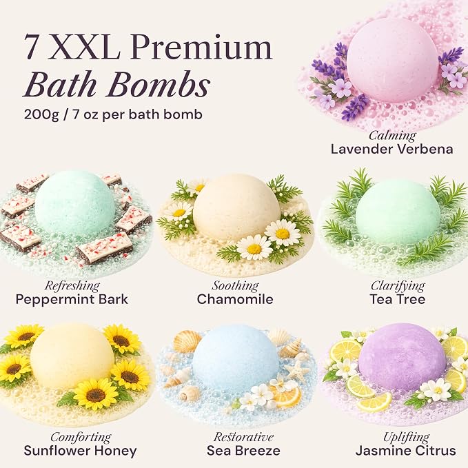 ADELEGOURDAIN Bath Bombs Set 7 pcs XXL Size - Image 3