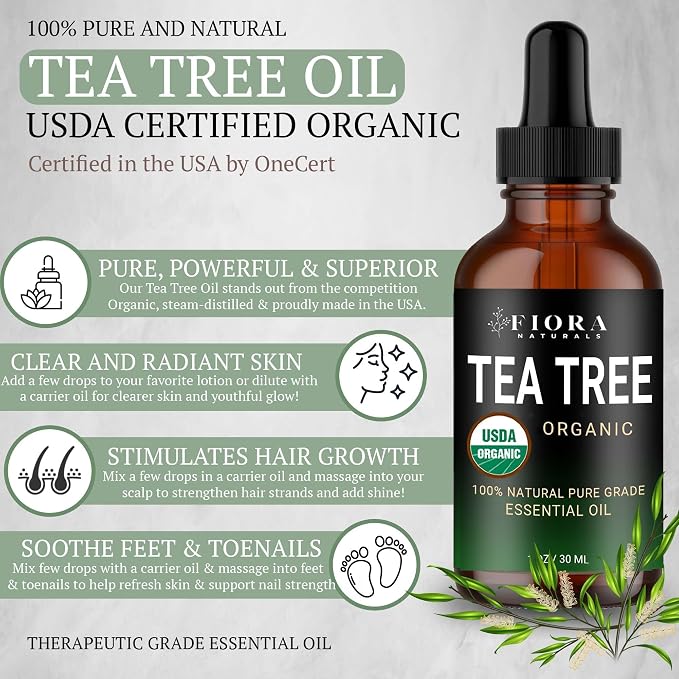 Tea Tree Oil – 100% Pure Organic Tea Tree Essential Oil - Image 2