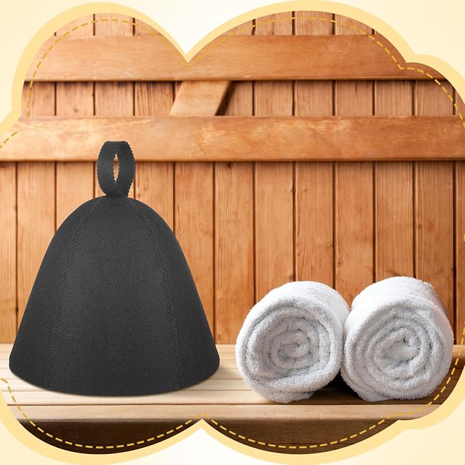 JaGely Sauna Hat for Men Women Sauna Hat Vaporarium Cap Russian Banya Cap for - Image 4