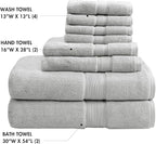 Madison Park 800GSM Bathroom Towel Set of 8 100% Cotton Bath Towel Set - Image 4