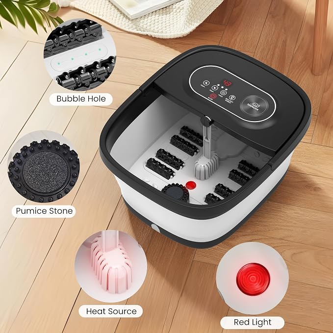 Snailax Foot Spa with Heat, Foot Bath, Collapsible Foot Spa Bath Massager with - Image 4
