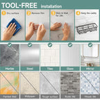 Veken Shower Caddy 3-Pack, Advanced Rustproof Design, No Drilling Adhesive - Image 9