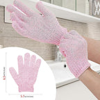 4 Pairs Bath Gloves, Body Scrub Mitts, Shower Scrubber Gloves - Image 2