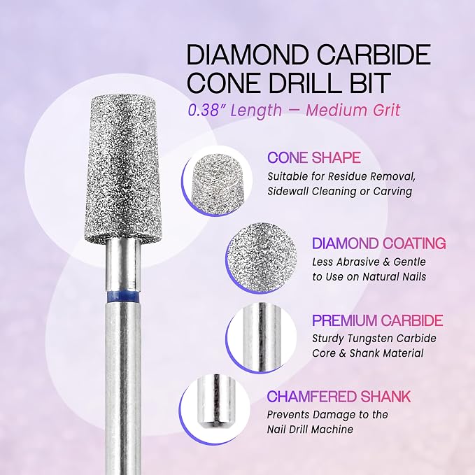 PANA 3/32" Diamond Carbide Cone Bit- Style 15, Medium Grit - Image 3