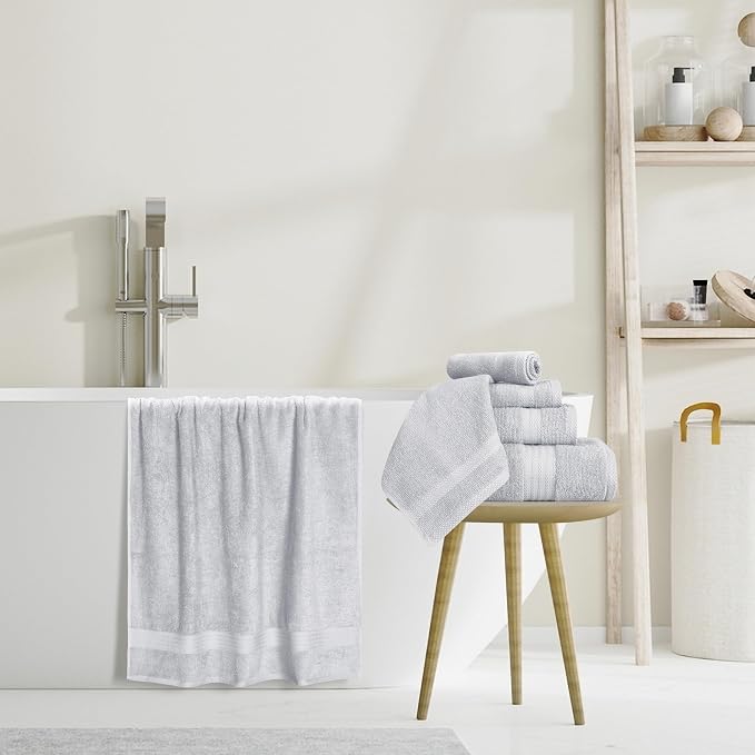 GLAMBURG Ultra Soft 8 Piece Towel Set - Image 5