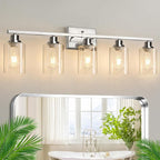 Ascher Bathroom Light Fixtures, 5-Light Vanity Lights by Ascher