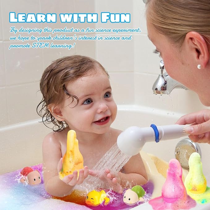 8pcs Purely Handmade Kids Rainbow Interactive Bath Bombs Kids Potions丨Organic - Image 7