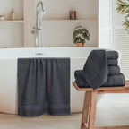 Belizzi Home 8 Piece Towel Set 100% Ring Spun Cotton, 2 Bath Towels 27x54 - Image 3