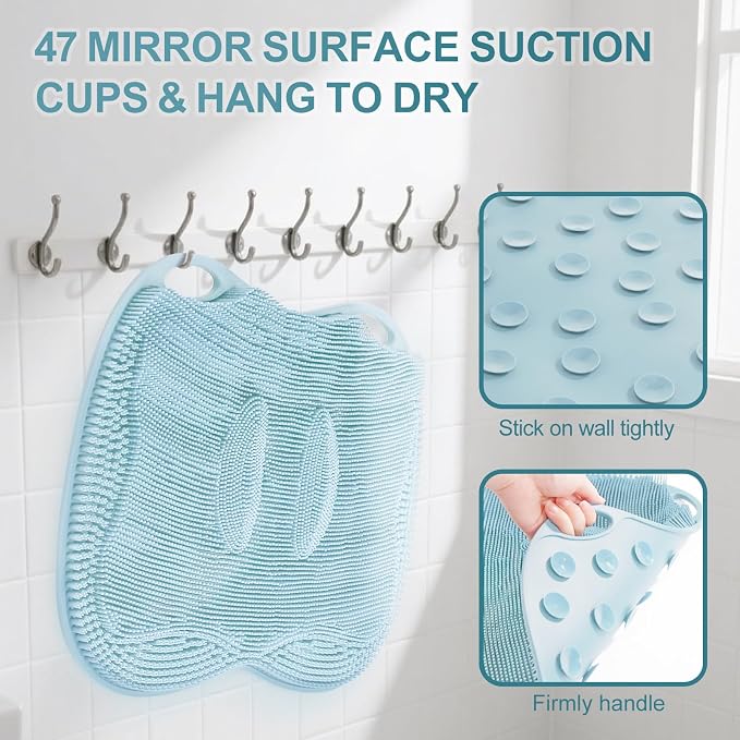 Foot Scrubber Mat Large Feet Scrubber in Shower + Pumice Stone 2 Pack - Image 7