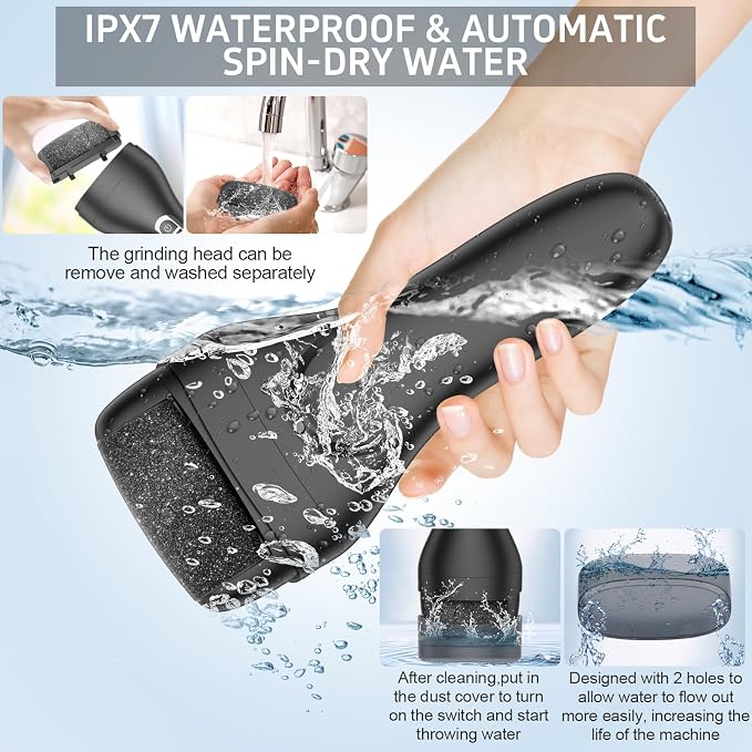 Electric Callus Remover for Feet, Professional Pedicure Kit Rechargeable Foot - Image 5