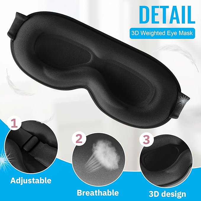 Sleep Mask, Upgraded 3D Deep Contoured Eye Mask - Image 5