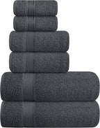 Elvana Home Ultra Soft 6 Pack Cotton Towel Set, Contains 2 Bath Towels 28x55 by Unknown
