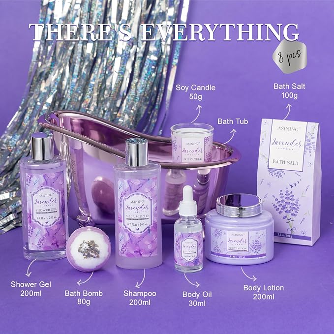 Spa Gift Basket for Women, Luxury Home Spa Kit, Gift Baskets for Women Unique - Image 3