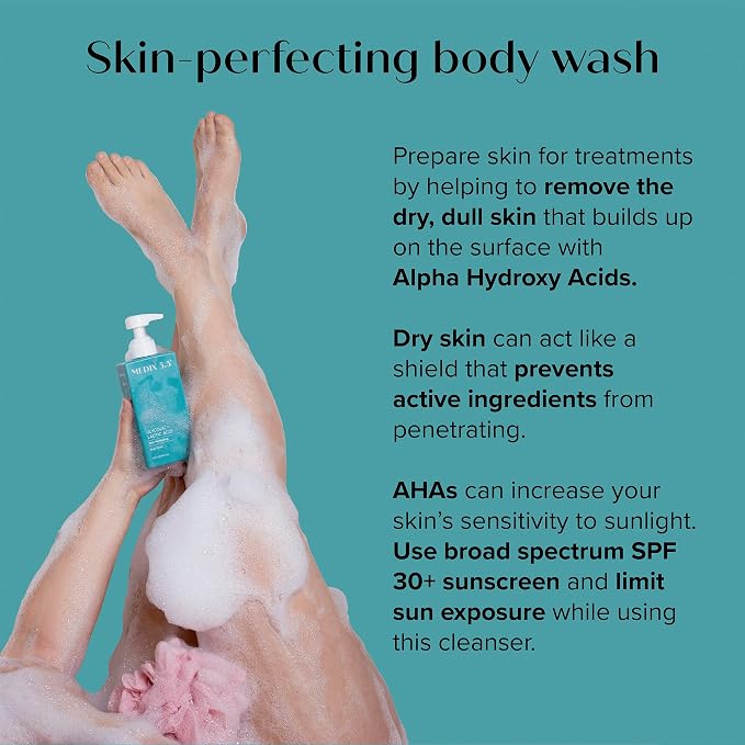 MEDIX 5.5 Glycolic Acid + Lactic Acid Exfoliating Body Wash Gel | KP Bump - Image 6