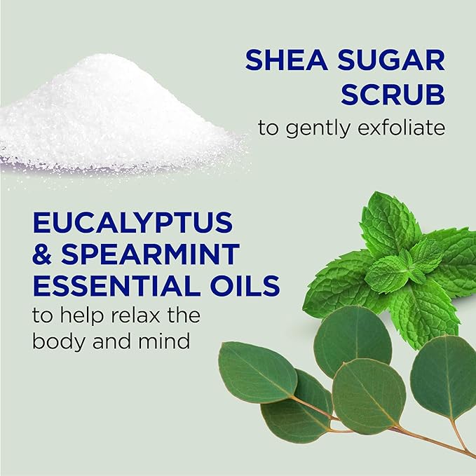Dr Teal's Shea Sugar Scrub, Eucalyptus & Spearmint Essential Oils, 19 oz - Image 2