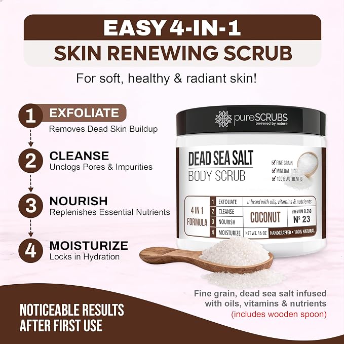 pureSCRUBS Premium Coconut Body Scrub Set - Image 3