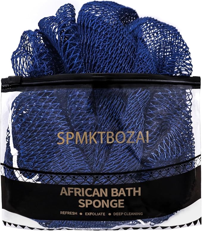 SPMKTBOZAI African Net Sponge Authentic, Loofah Exfoliating Body Scrubber Bath by SPMKTBOZAI