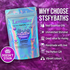 Purple Lavender Shimmer Bath Bomb in A Bag - Image 3