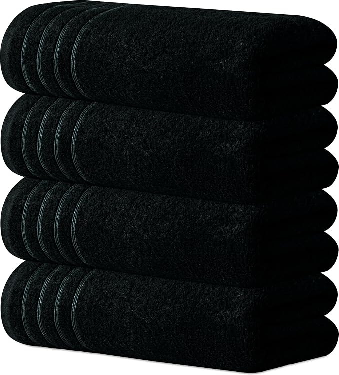 Avalon Towels Bath Towels Set of 4, Size 30 x 60 Inches, Highly Soft and by AvalonTowels