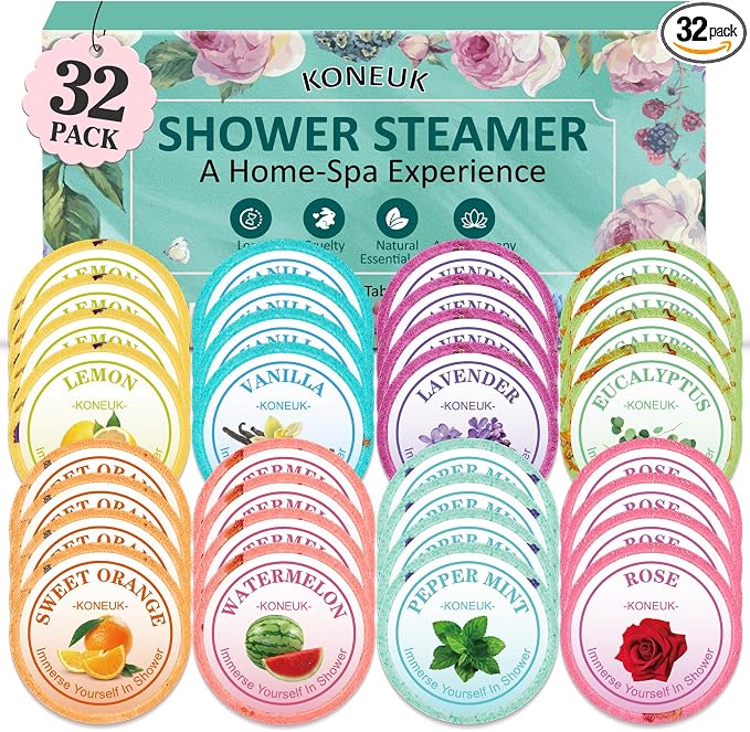 32 Pack Shower Steamers Aromatherapy Gifts by KONEUK