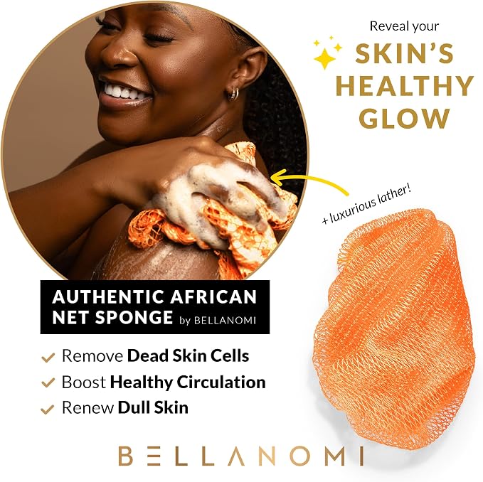 BELLANOMI African Exfoliating Net Sponge, Ethically sourced from Nigeria - Image 5