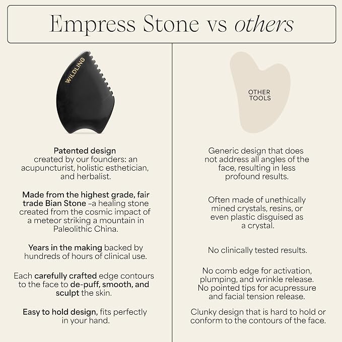 WILDLING Empress Stone Gua Sha Facial Stone I Facial Massage Stone to Lift - Image 5