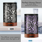EQUSUPRO Essential Oil Diffuser 150ml Black Metal Aromatherapy Oil Diffuser - Image 2