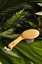 Dry Brush for body with Natural Boar Bristle & Bamboo Handle. Dry Body Brush - Image 2