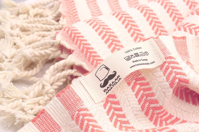 Bazaar Anatolia Turkish Beach Towel – 100% Cotton, Quick Dry, Sand Free Pastel - Image 8
