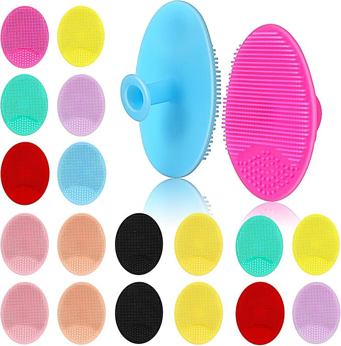 MCIGICM 20PCS Face Scrubber, Silicone Facial Cleansing Brush Face Exfoliator by MCIGICM