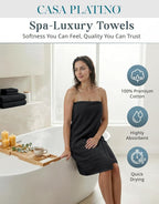 CASA PLATINO 100% Cotton Towel Set - Image 2