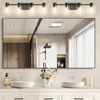 4-Light Modern Vanity Light Fixtures Over Mirror, Matte Black Bathroom Light - Image 9