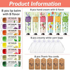AZEN 8 Sets Bulk Gifts, Hand Cream and Lip Balm Bulk Set - Image 2