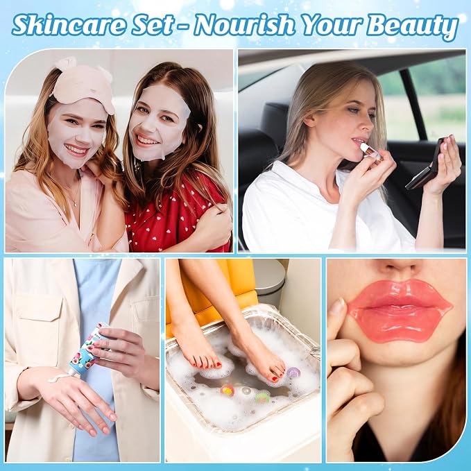 80PCS Spa Birthday Party Supplies, Include Face Masks, Lip Balm, Hand Cream - Image 5