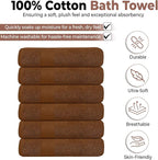 KAHAF COLLECTION 6 Pack Bath Towels Set 100% Ring Spun Cotton, Lightweight - Image 2